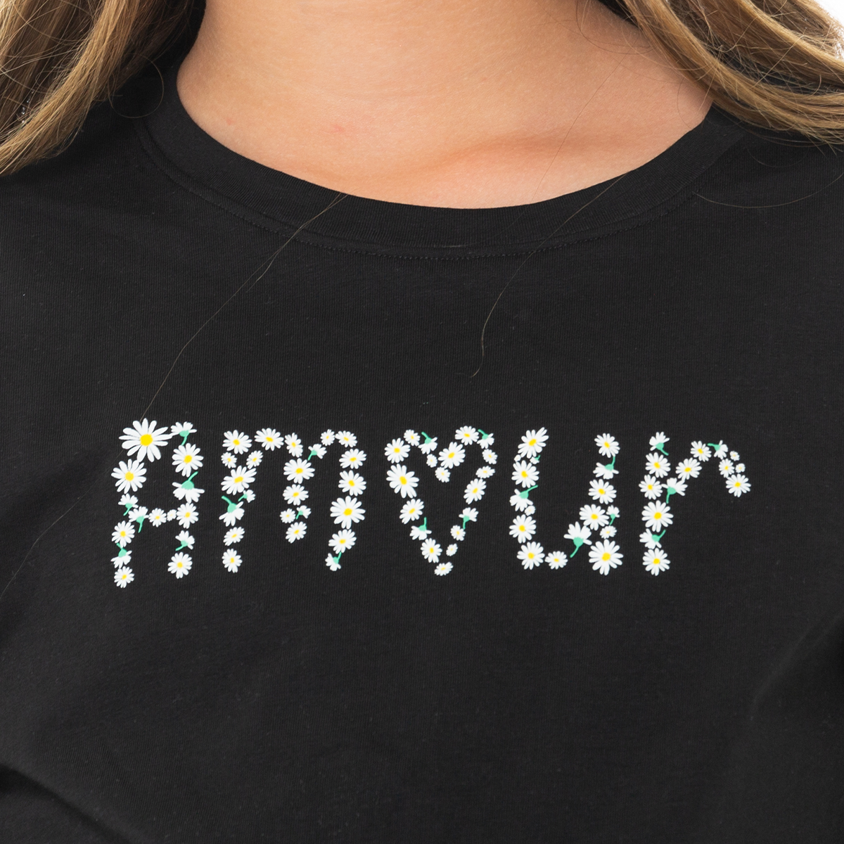 CAMISETA PARA NIÑAS CORTA ESTAMPADA