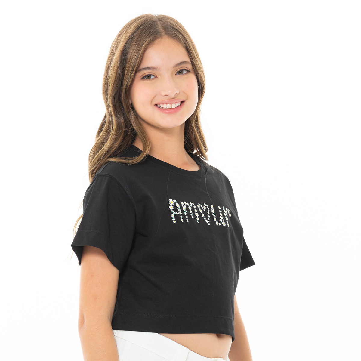 CAMISETA PARA NIÑAS CORTA ESTAMPADA