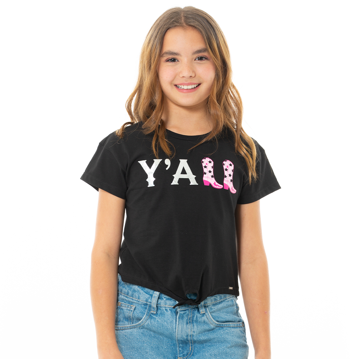CAMISETA PARA NIÑAS CORTA ESTAMPADA