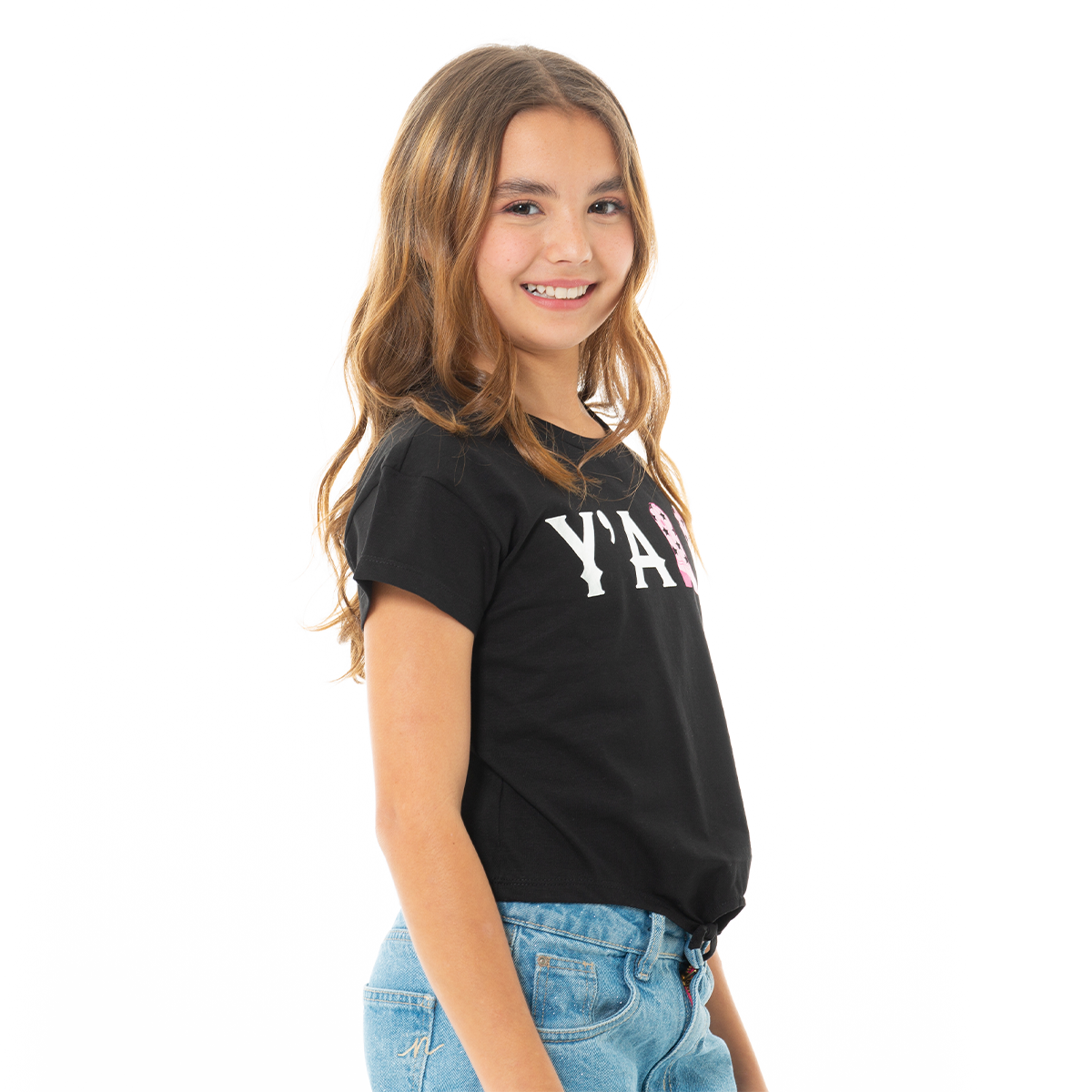 CAMISETA PARA NIÑAS CORTA ESTAMPADA