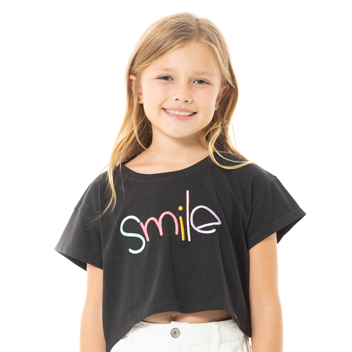 CAMISETA PARA NIÑAS CORTA ESTAMPADA