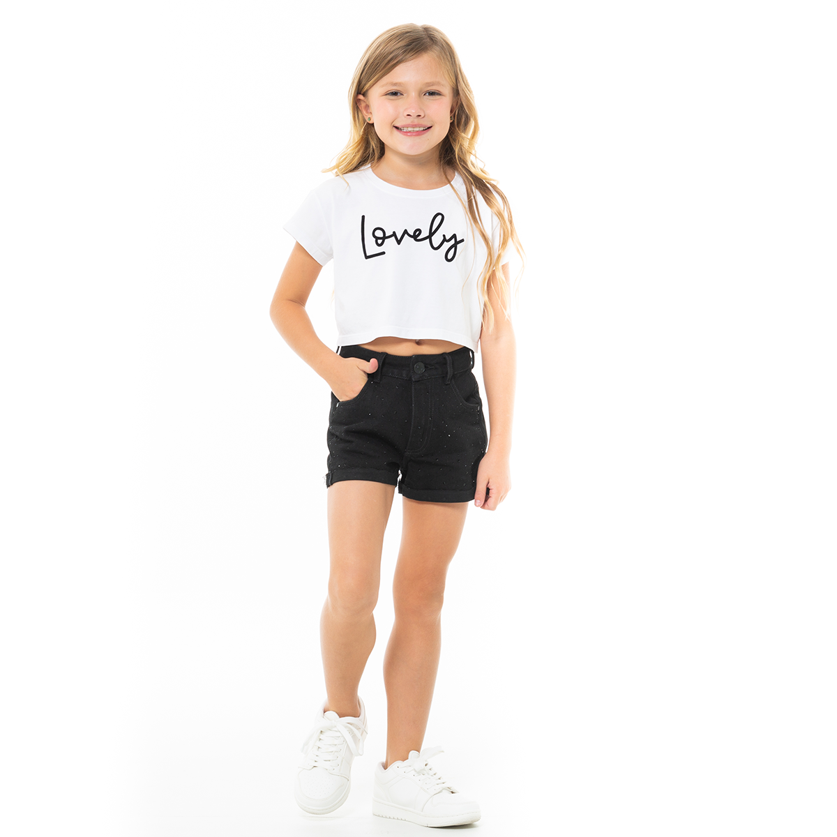 CAMISETA PARA NIÑAS CORTA ESTAMPADA