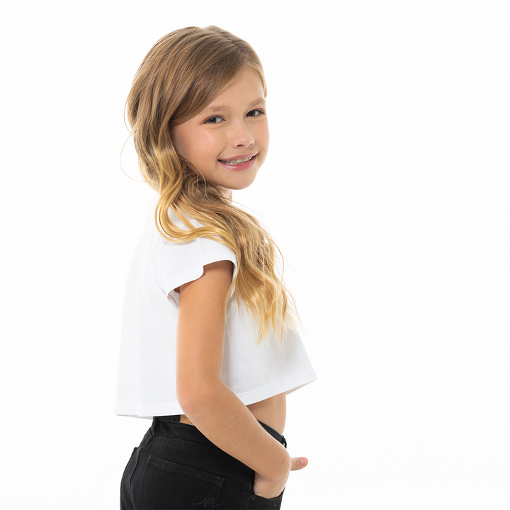 CAMISETA PARA NIÑAS CORTA ESTAMPADA