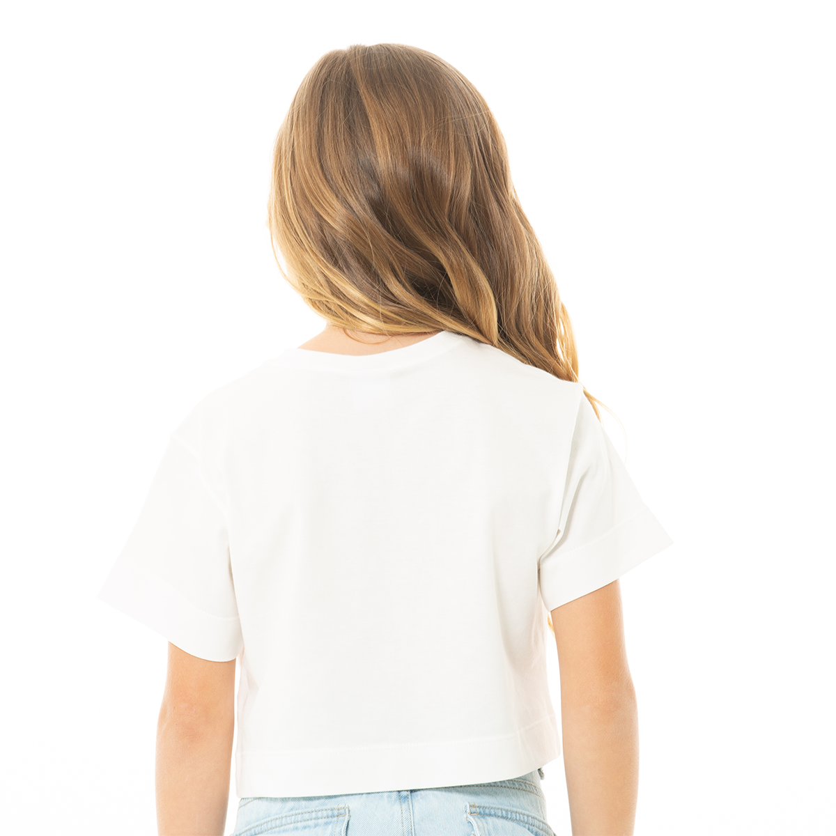CAMISETA PARA NIÑAS CORTA CON DISEÑO BORDADO