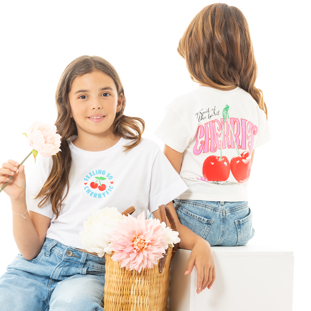 CAMISETA PARA NIÑAS CORTA ESTAMPADA