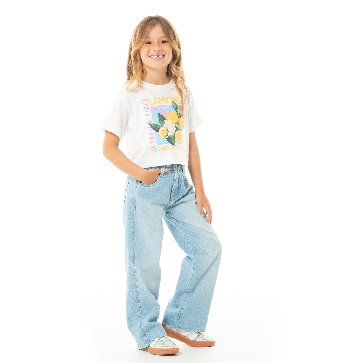 CAMISETA PARA NIÑAS CORTA ESTAMPADA