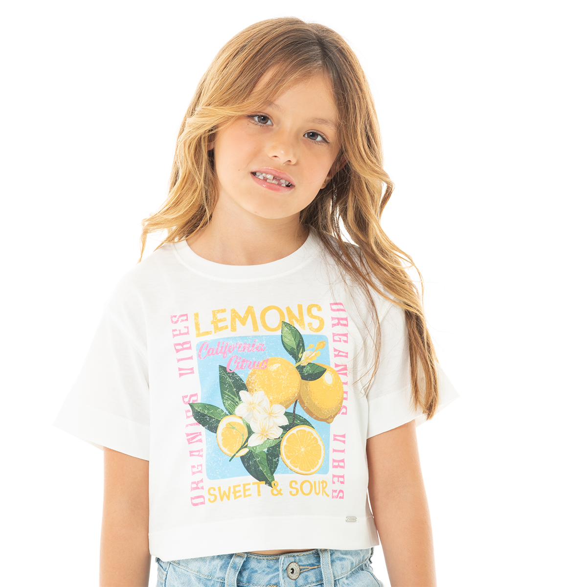 CAMISETA PARA NIÑAS CORTA ESTAMPADA