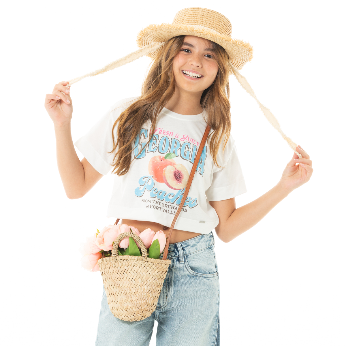 CAMISETA PARA NIÑAS CORTA ESTAMPADA