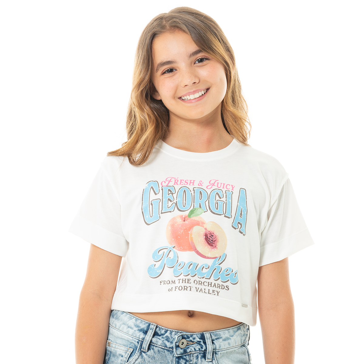 CAMISETA PARA NIÑAS CORTA ESTAMPADA