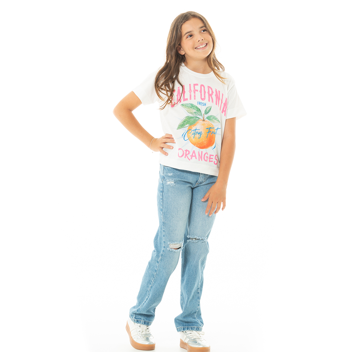 CAMISETA PARA NIÑAS CORTA ESTAMPADA