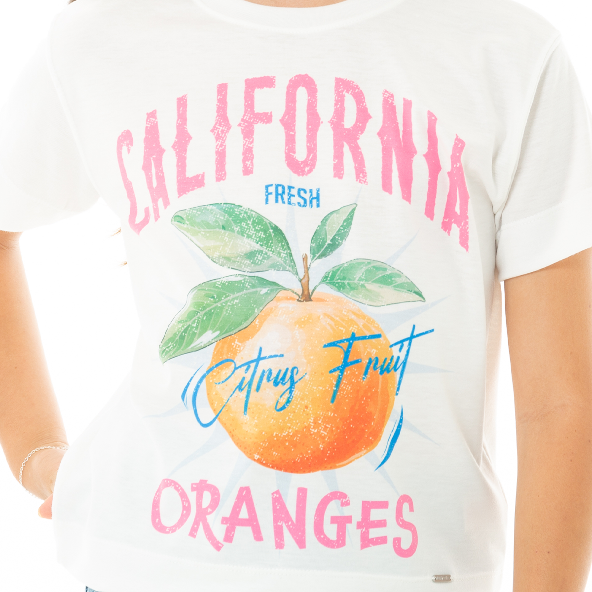 CAMISETA PARA NIÑAS CORTA ESTAMPADA