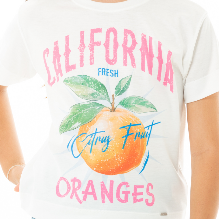 CAMISETA PARA NIÑAS CORTA ESTAMPADA