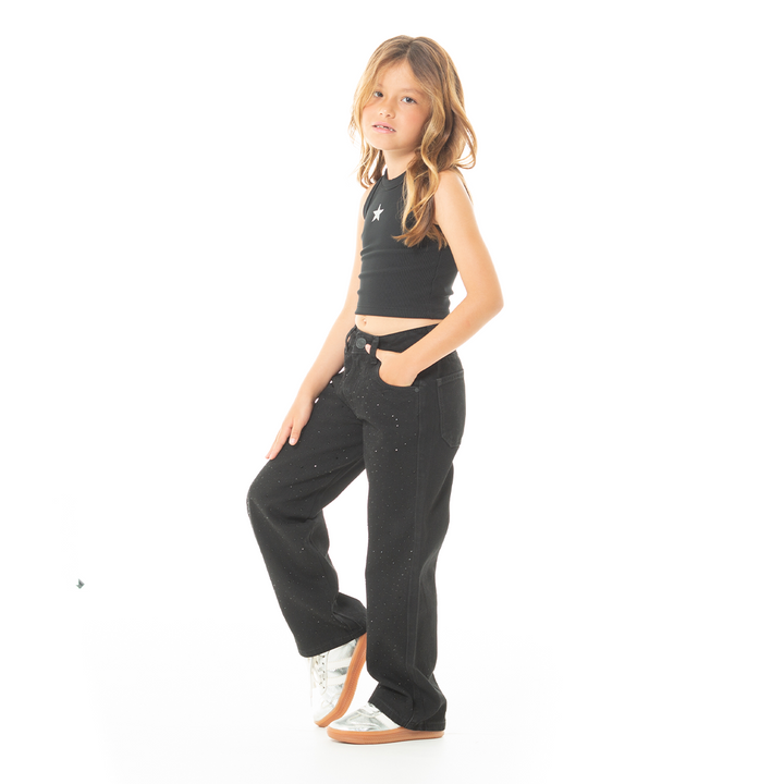 CROP TOP PARA NIÑAS CON ESTAMPADO DE ESTRELLA