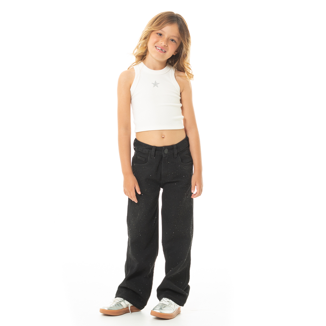 CROP TOP PARA NIÑAS CON ESTAMPADO DE ESTRELLA