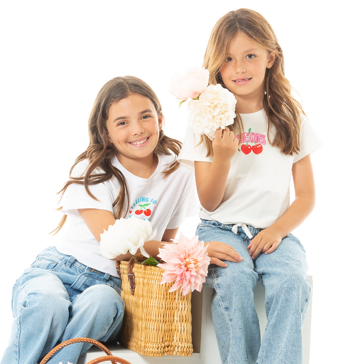 CAMISETA PARA NIÑAS CORTA ESTAMPADA