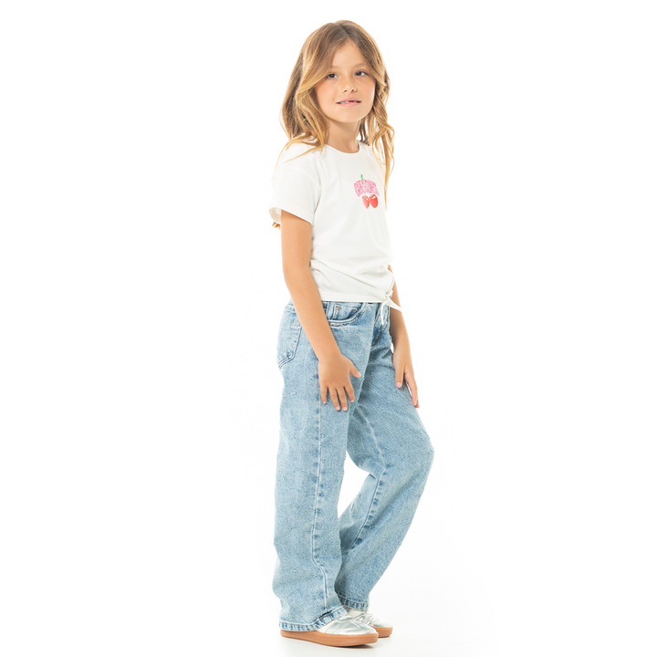 CAMISETA PARA NIÑAS CORTA ESTAMPADA