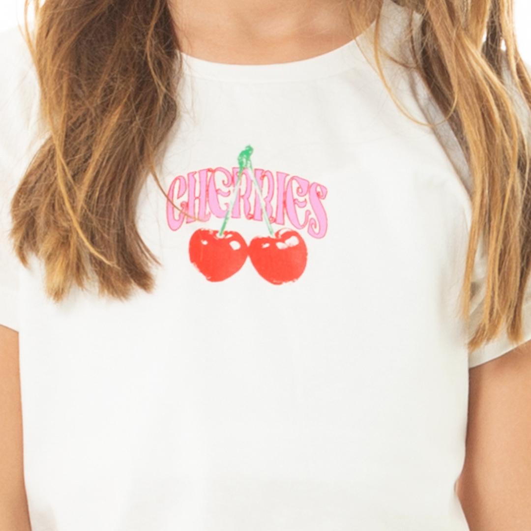 CAMISETA PARA NIÑAS CORTA ESTAMPADA