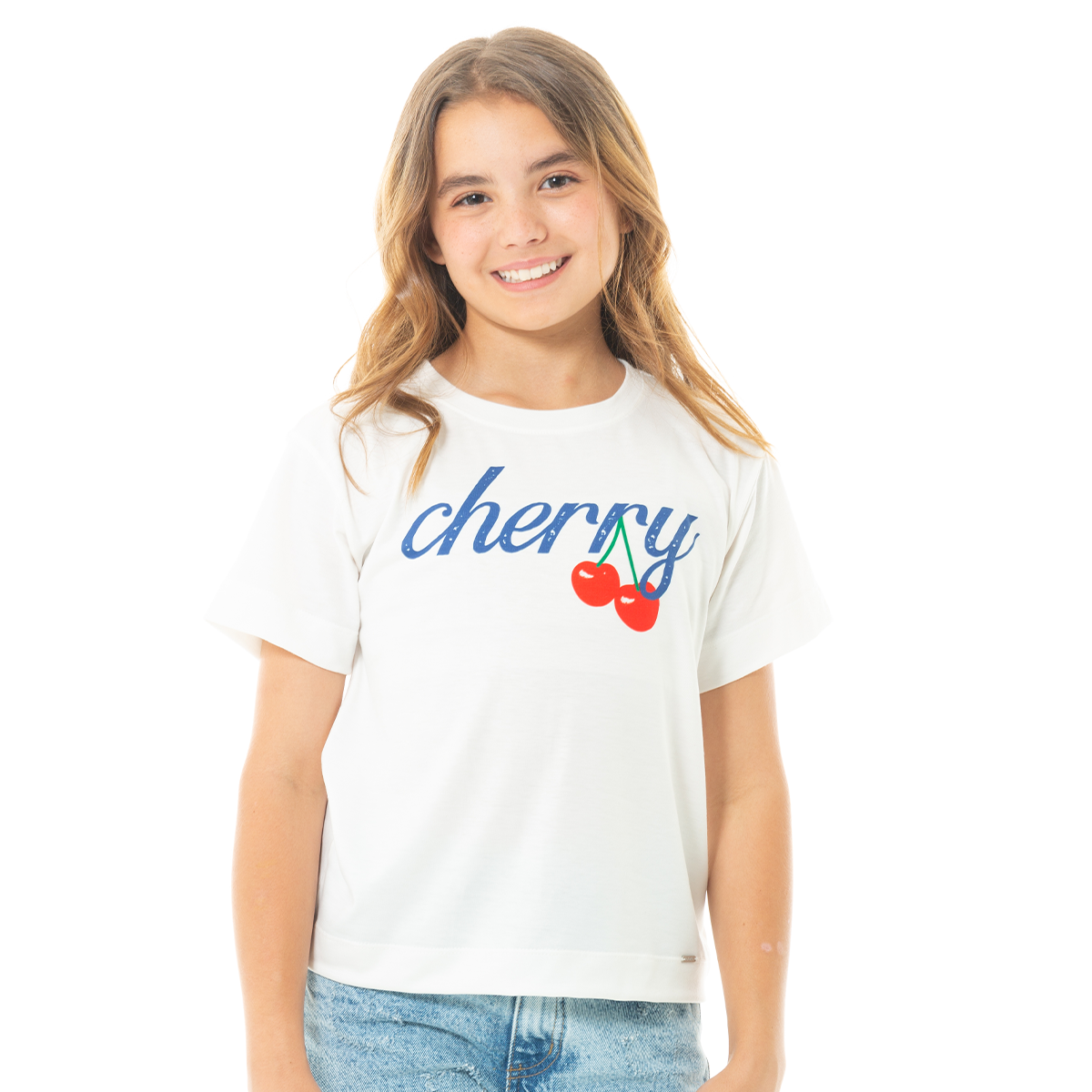 CAMISETA PARA NIÑAS CORTA ESTAMPADA