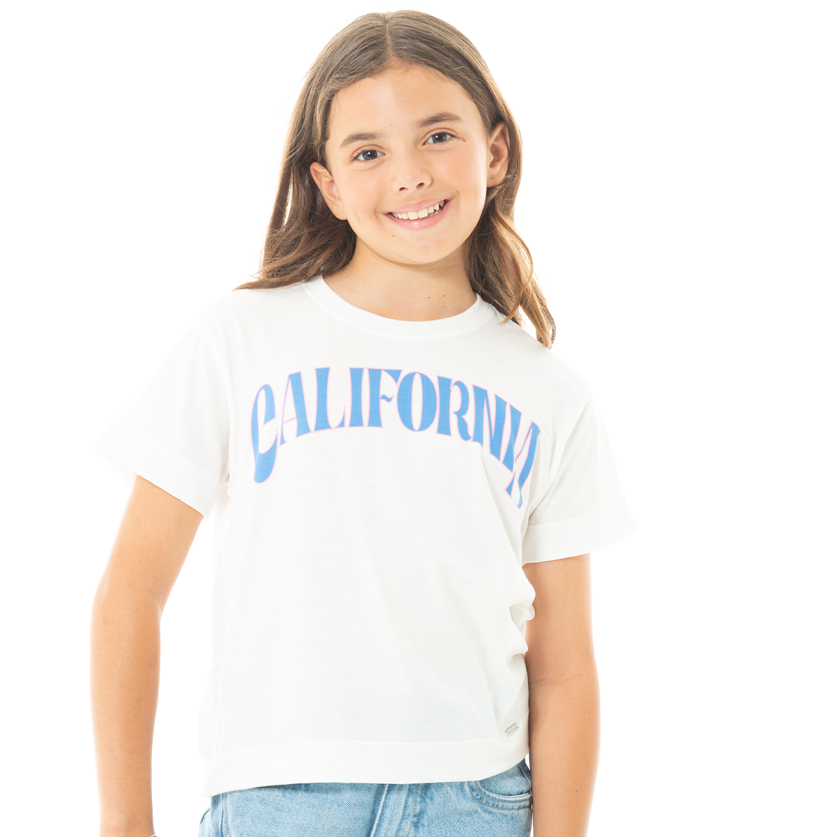 CAMISETA PARA NIÑAS CORTA ESTAMPADA