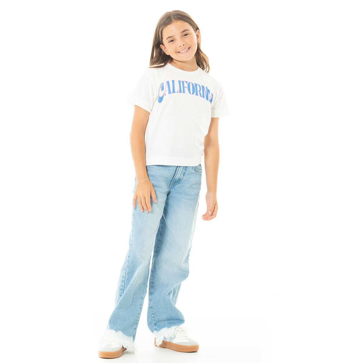 CAMISETA PARA NIÑAS CORTA ESTAMPADA