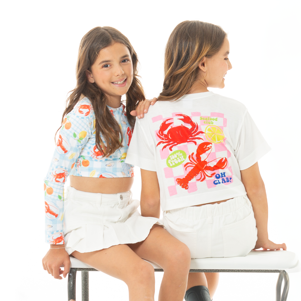 CAMISETA PARA NIÑAS CORTA ESTAMPADA