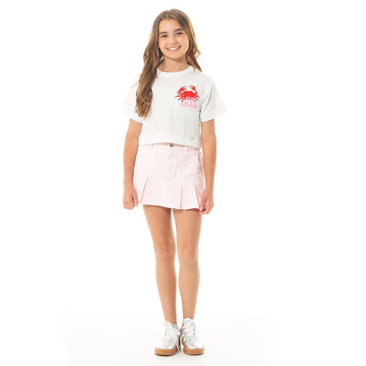 CAMISETA PARA NIÑAS CORTA ESTAMPADA