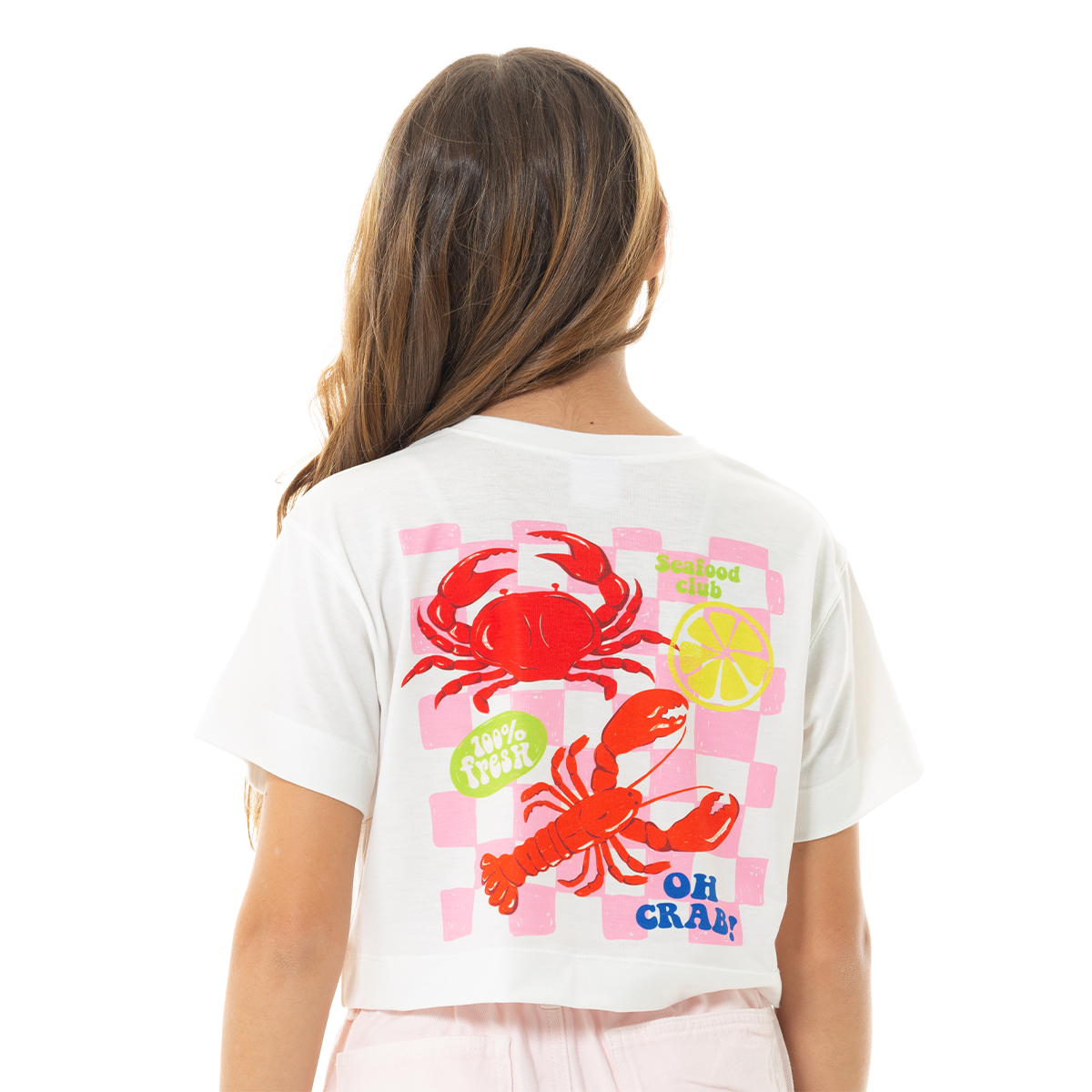 CAMISETA PARA NIÑAS CORTA ESTAMPADA