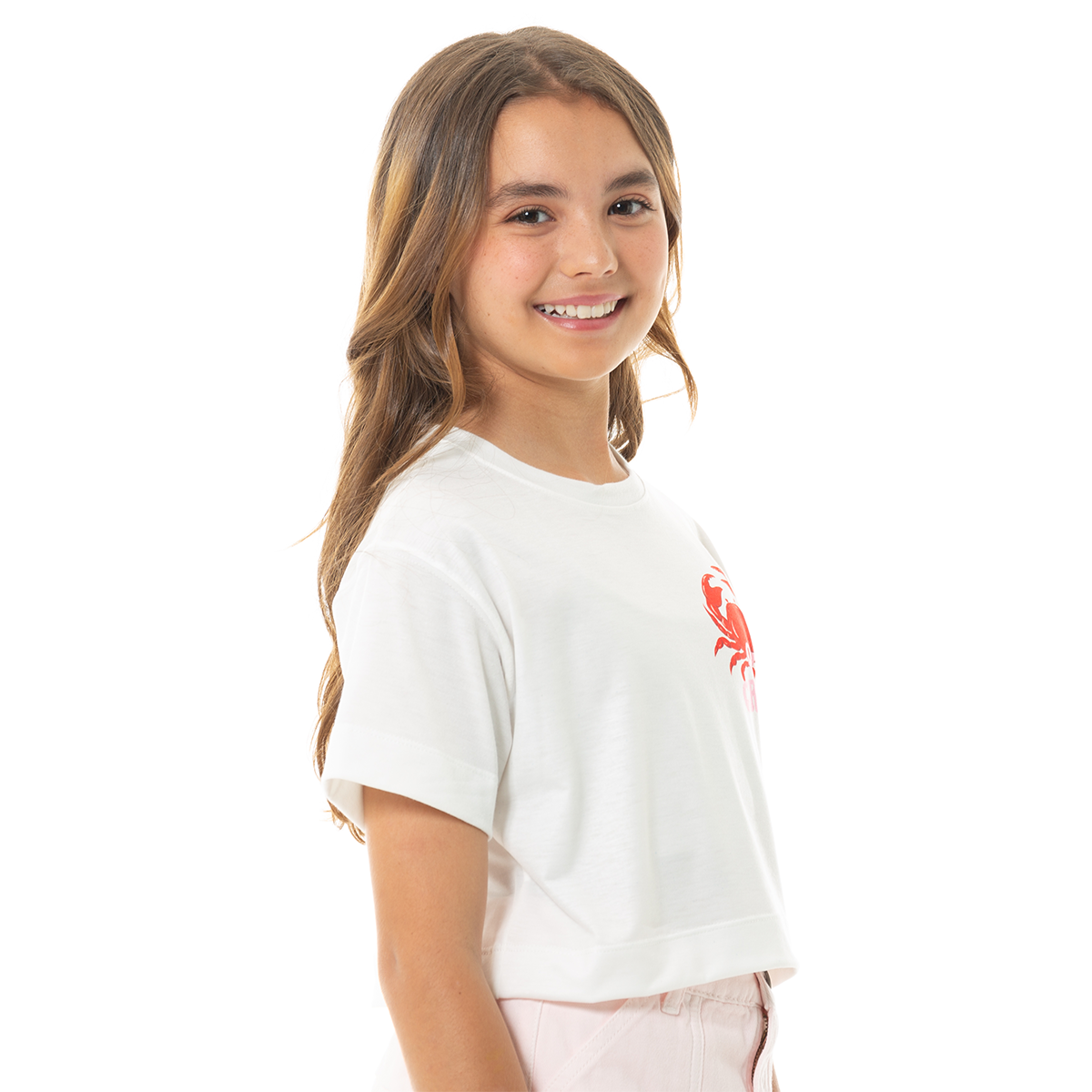 CAMISETA PARA NIÑAS CORTA ESTAMPADA