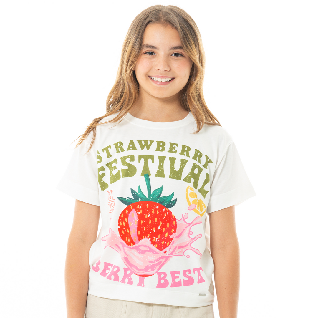 CAMISETA PARA NIÑAS STRAWBERRY