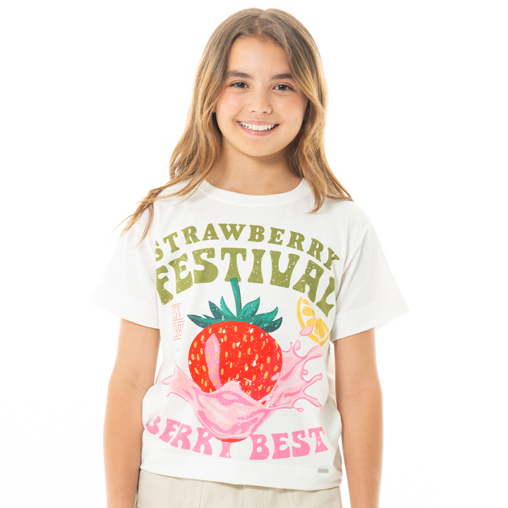 CAMISETA PARA NIÑAS STRAWBERRY