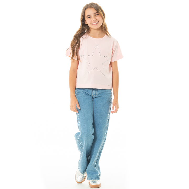 CAMISETA PARA NIÑAS CON APLIQUES