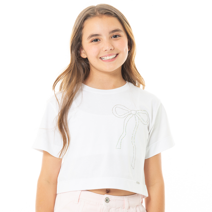 CAMISETA PARA NIÑAS CON PIEDRAS BRILLANTES