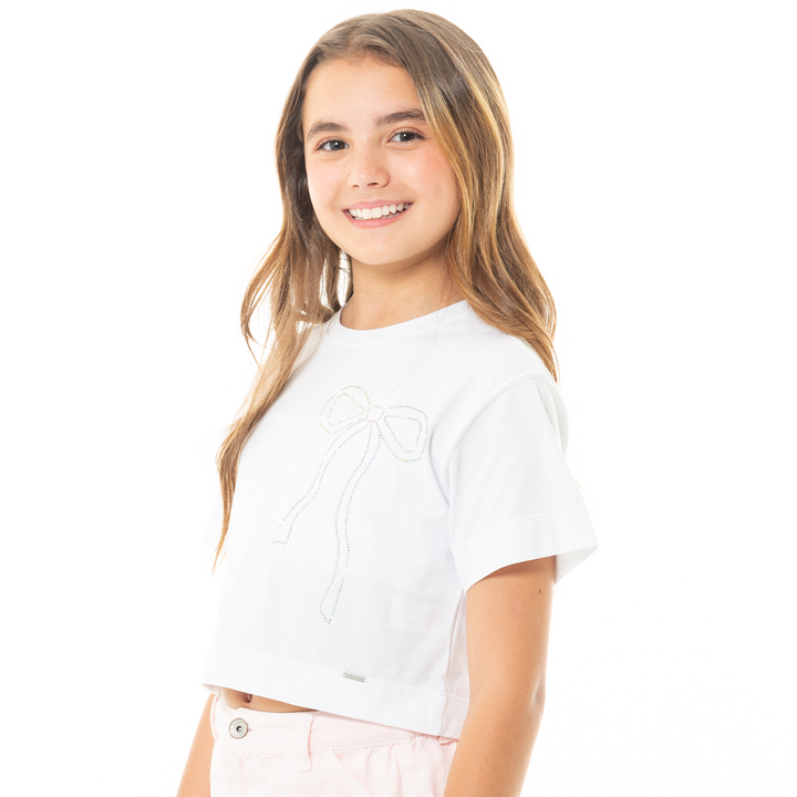 CAMISETA PARA NIÑAS CON PIEDRAS BRILLANTES
