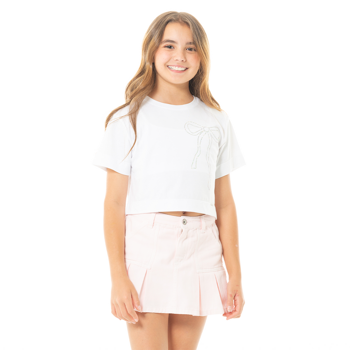CAMISETA PARA NIÑAS CON PIEDRAS BRILLANTES