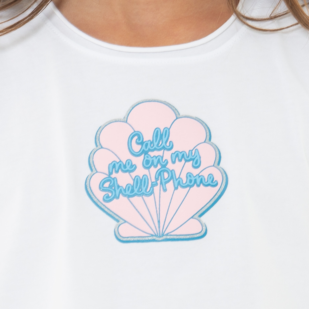 CAMISA PARA NIÑAS CORTA CON FLECOS