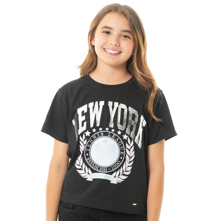 CAMISETA PARA NIÑAS CON DISEÑO ESTAMPADO - NEW YORK