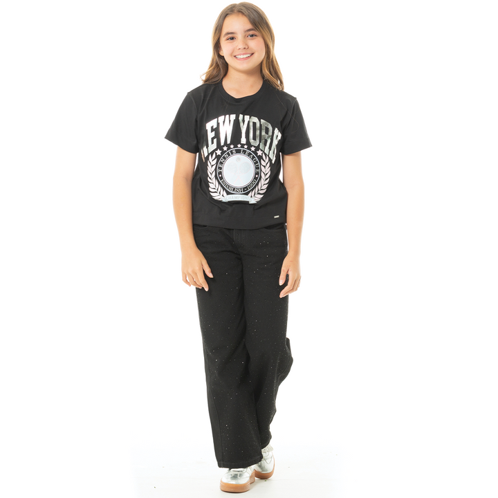 CAMISETA PARA NIÑAS CON DISEÑO ESTAMPADO - NEW YORK