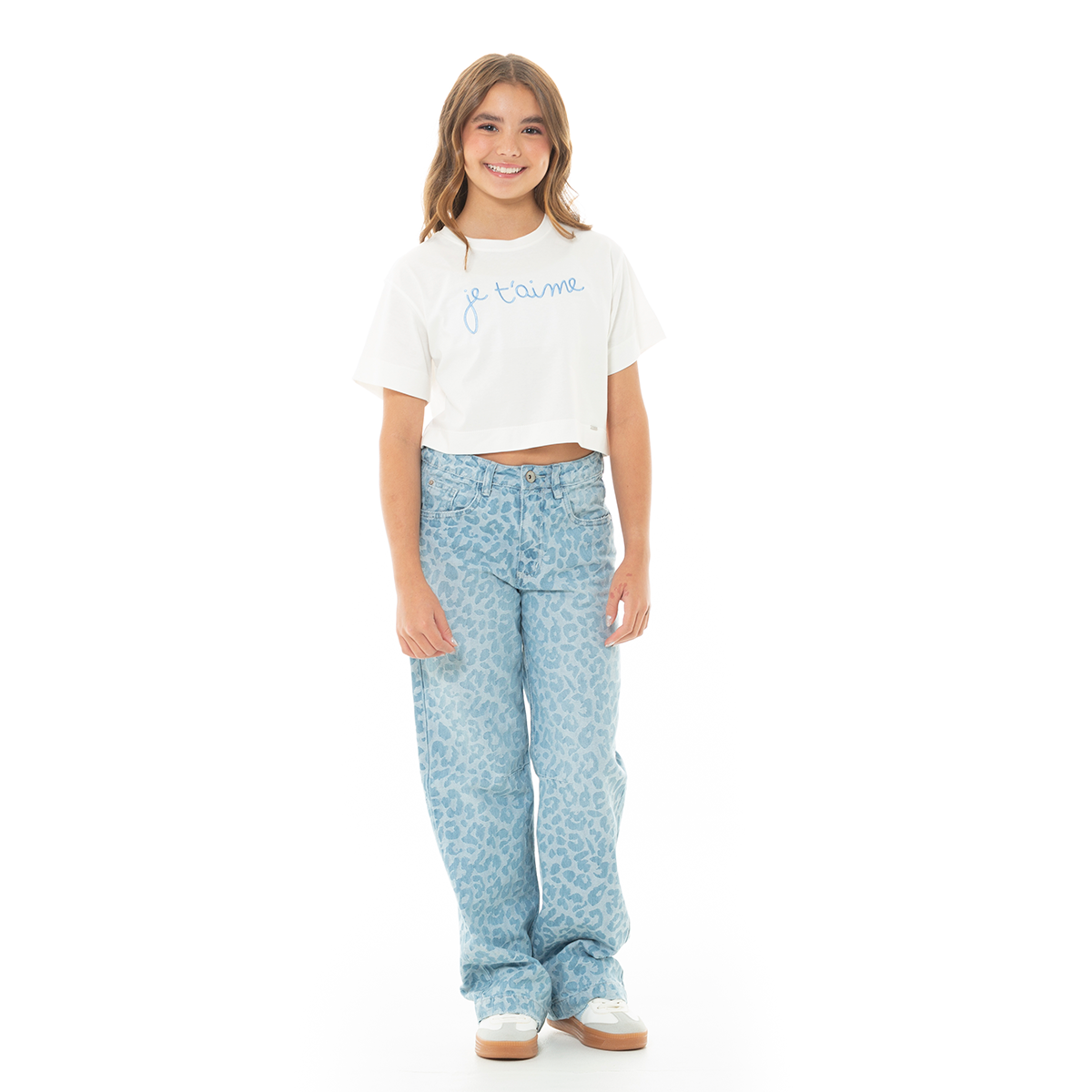 CAMISETA PARA NIÑAS CORTA CON BORDADO