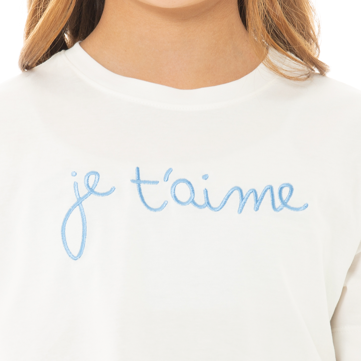 CAMISETA PARA NIÑAS CORTA CON BORDADO
