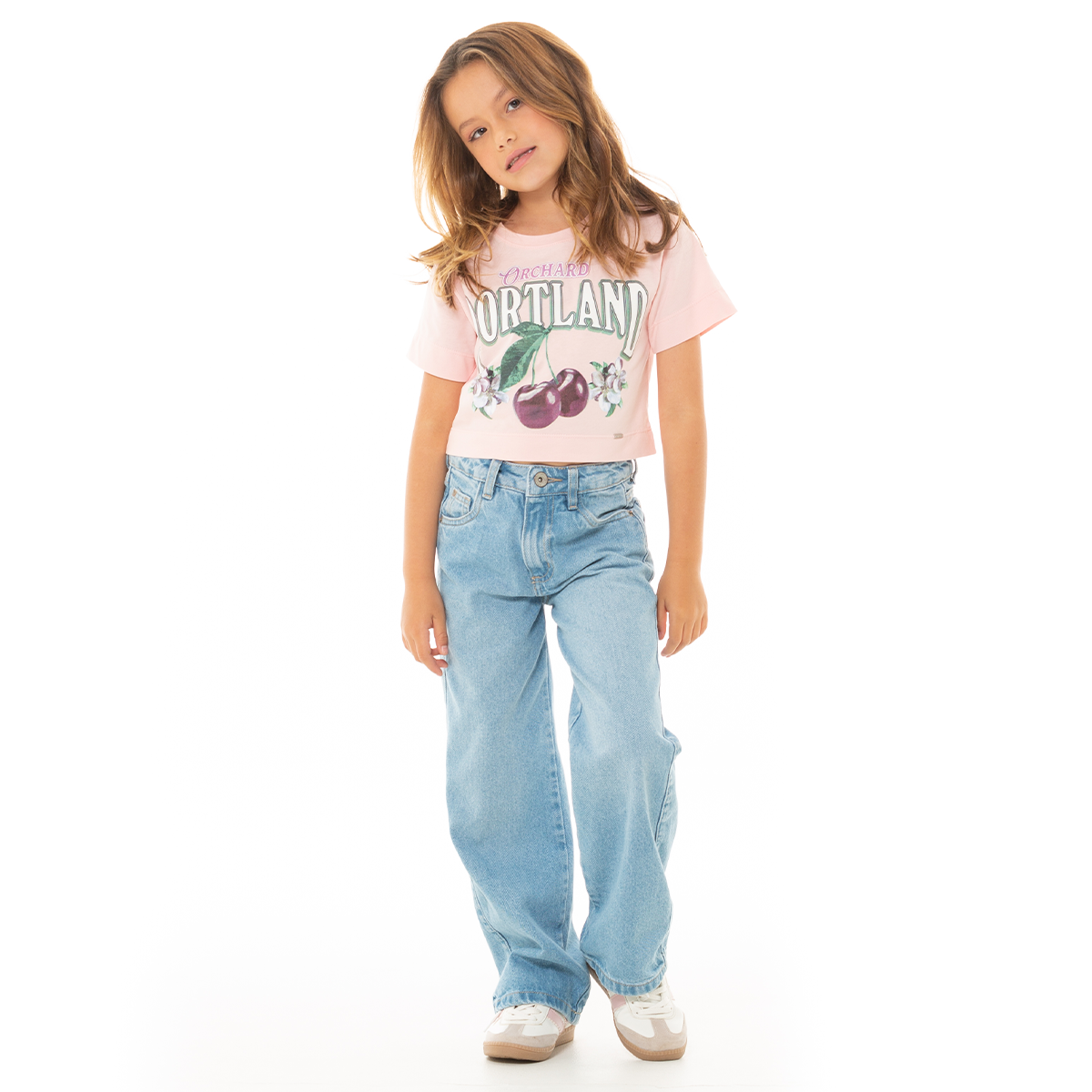 CAMISETA PARA NIÑAS CORTA ESTAMPADA