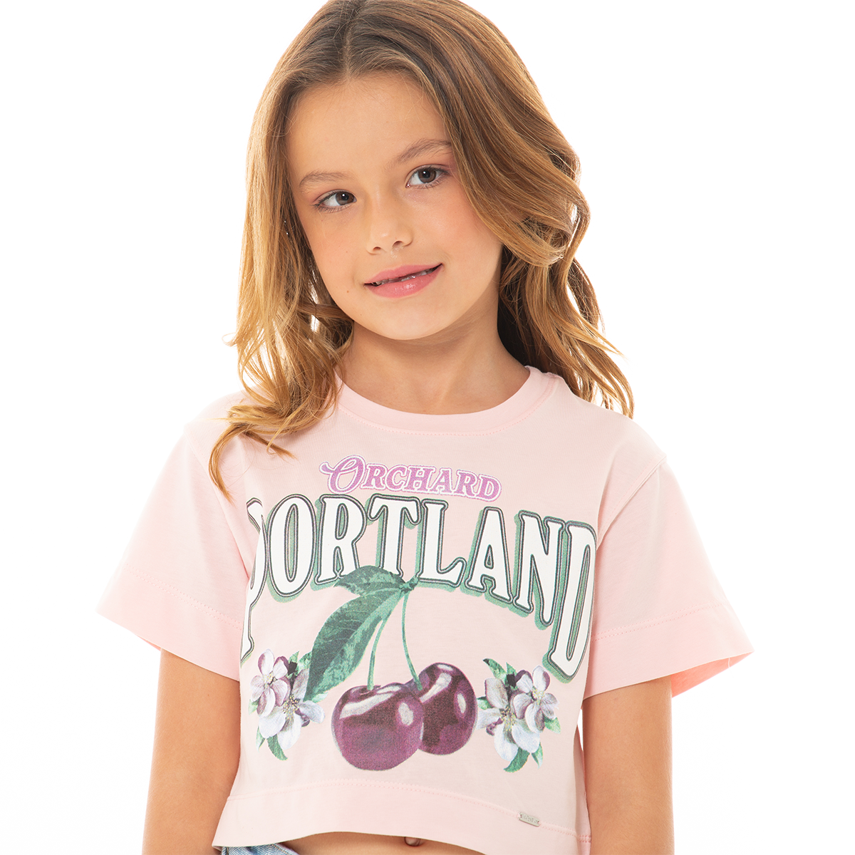 CAMISETA PARA NIÑAS CORTA ESTAMPADA