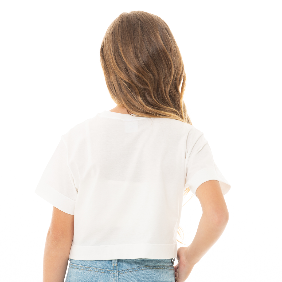 CAMISETA PARA NIÑAS CORTA CON CHILES BORDADOS