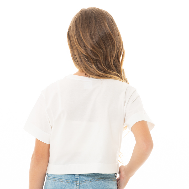 CAMISETA PARA NIÑAS CORTA CON CHILES BORDADOS