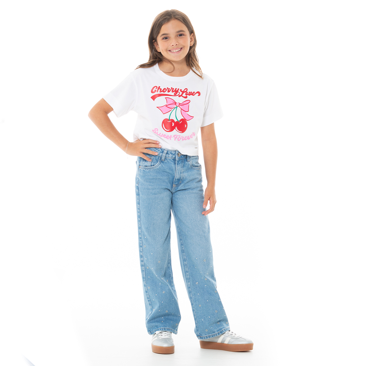 CAMISETA PARA NIÑAS CORTA ESTAMPADA