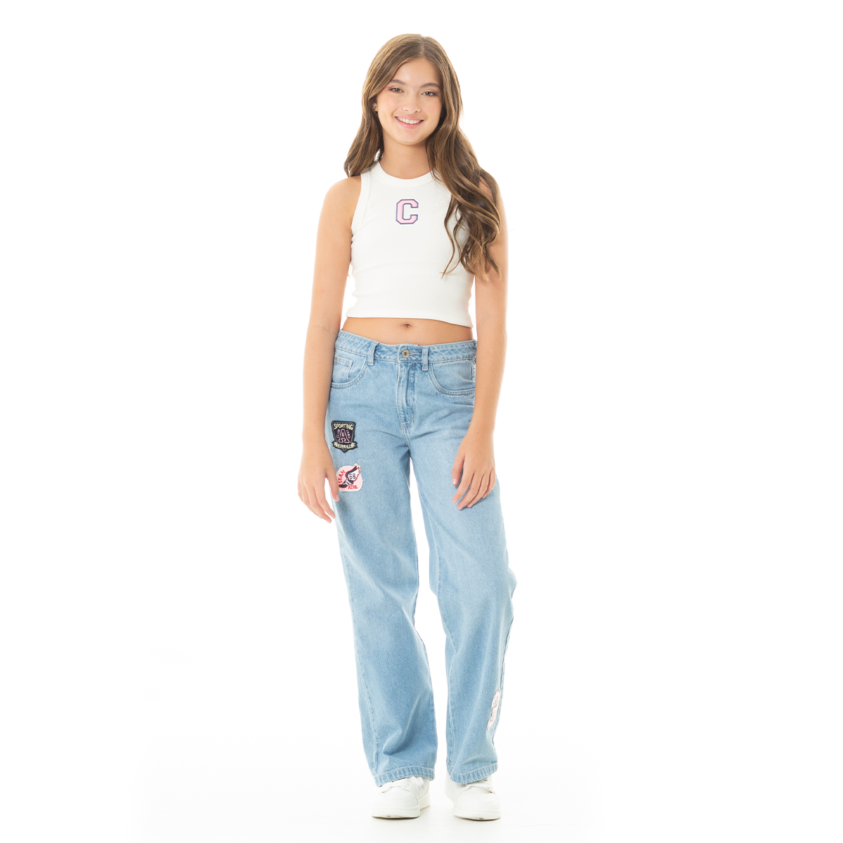 CROP TOP PARA NIÑAS CON DISEÑO BORDADO