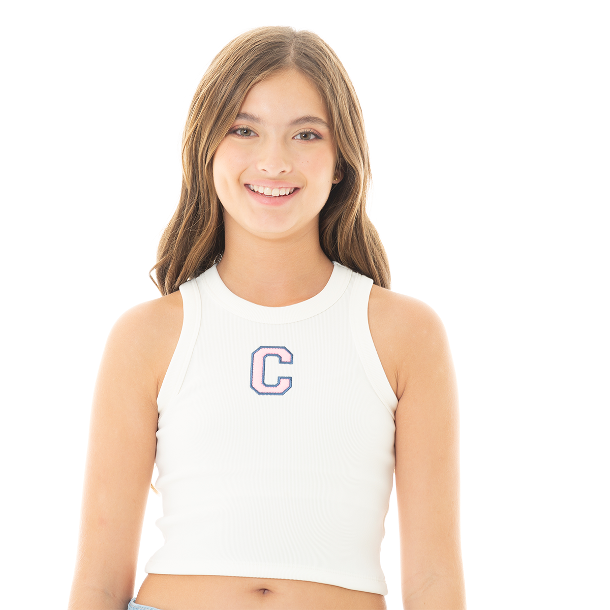 CROP TOP PARA NIÑAS CON DISEÑO BORDADO