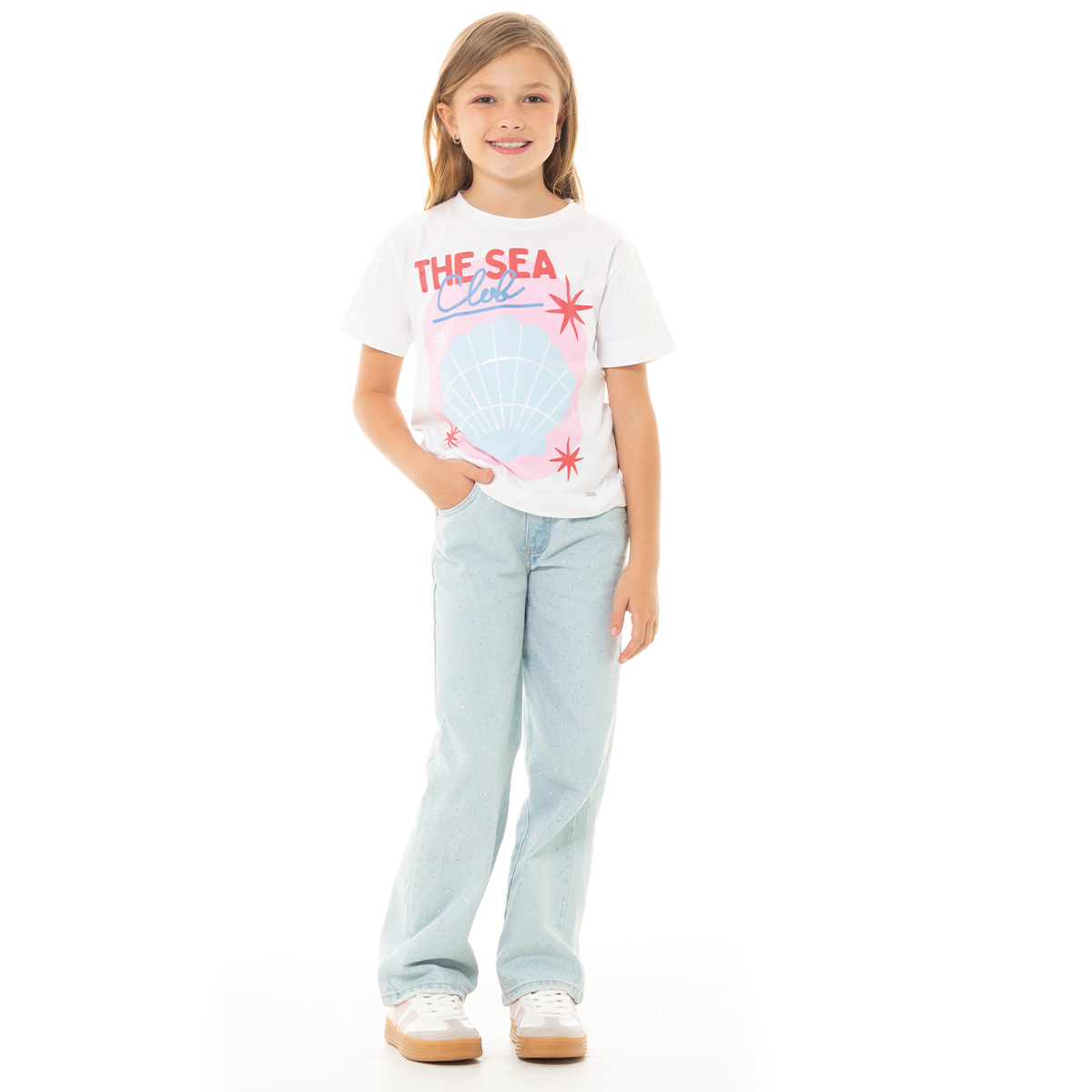 CAMISETA PARA NIÑAS CON DISEÑO ESTAMPADO - THE SEA CLUB