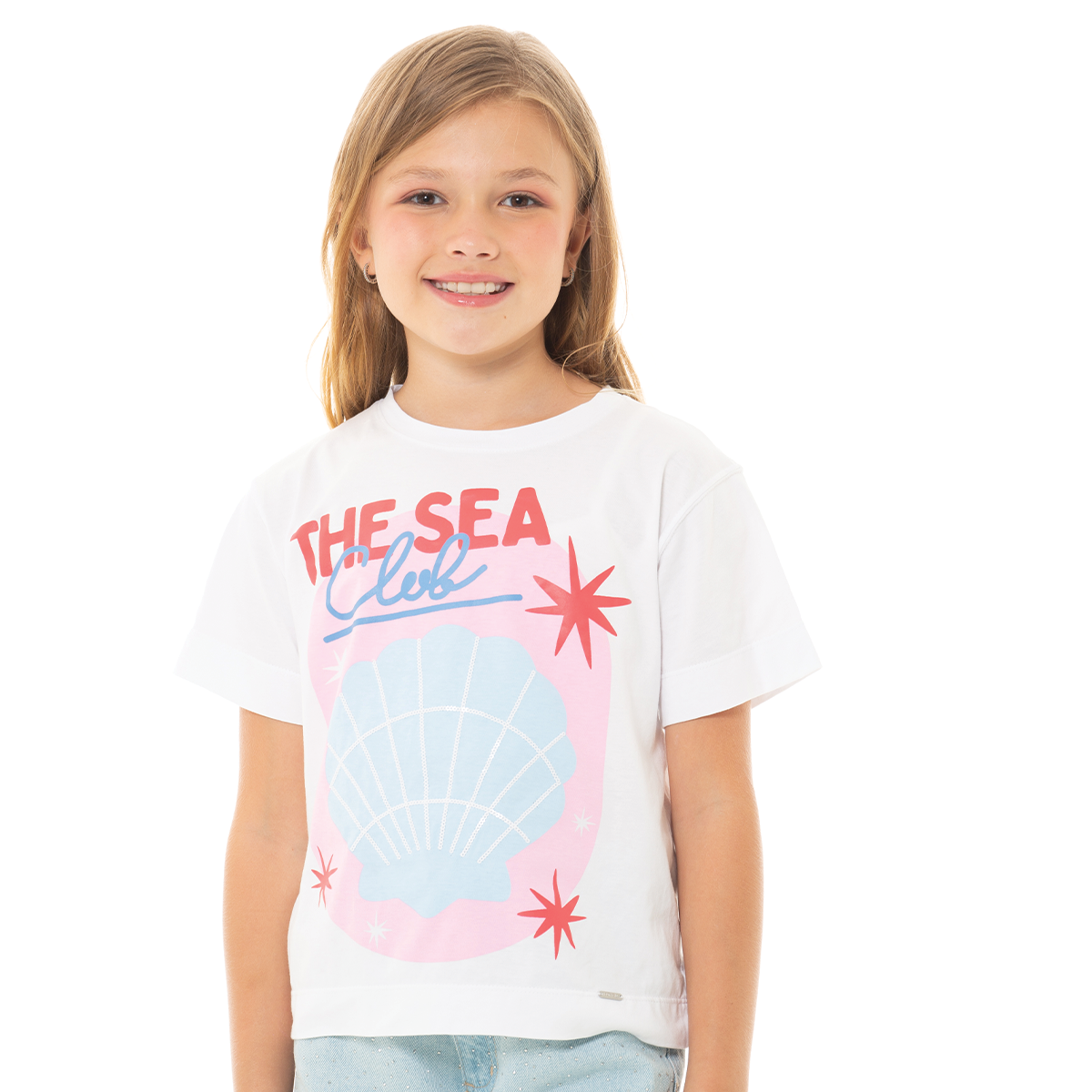 CAMISETA PARA NIÑAS CON DISEÑO ESTAMPADO - THE SEA CLUB