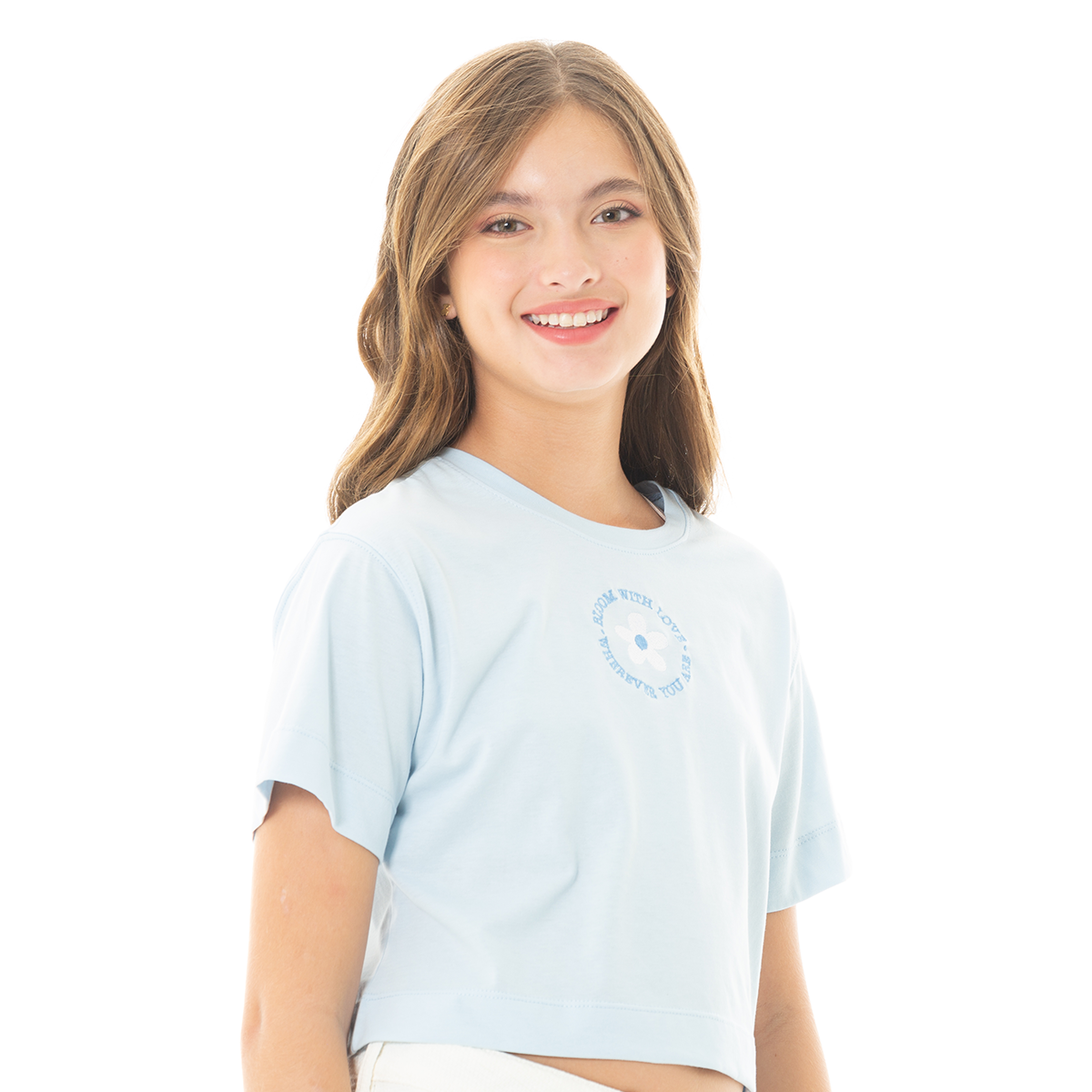 CAMISETA PARA NIÑAS CON DISEÑO BORDADO