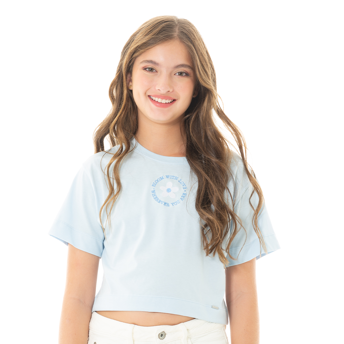 CAMISETA PARA NIÑAS CON DISEÑO BORDADO